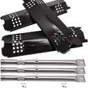 Grill Replacement Parts for Charbroil Gas2Coal 463340516 463370516 463370519 463278419 463336818 463278418 G421-0500-W1 G466-2500-W1 Burner G553-0002-W1A Heat Tent G432-0078-W1 Carry Over Tube (Porcelain Steel)