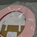 Pink Round Toilet Seat Natural Wood Toilet Seat with Zinc Alloy Hinges, Easy to Install also Easy to Clean, Scratch Resistant Toilet Seat by Angol Shiold (Round, Pink)