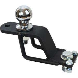 3-Way ATV/UTV Trailer Hitch Adapter with 2-Inch Ball, 3500 lbs., 3-in-1 Mounting Options, Compatible with Golf Carts, Garden Tractors, Lawn Mowers, 3 inch Rise, Matt Black