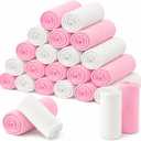 Newwiee 24 Pcs Fleece Throw Blankets Bulk 50'' x 60'' Oeko-tex Standard 100 Certified Spring Outdoor Wedding Guest Blankets Lightweight for Sleepover Donation Lap Pet Sofa Home (Light Pink/White)