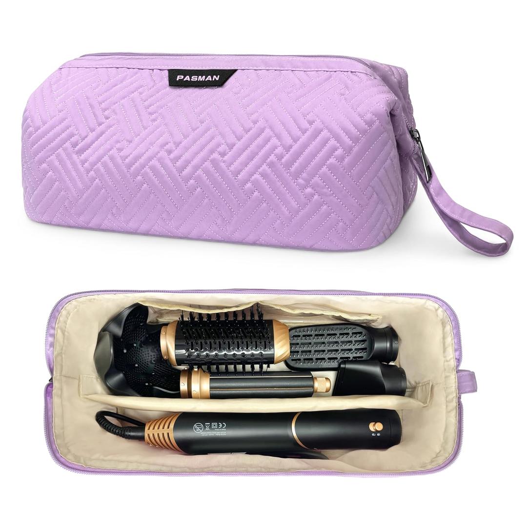 Hair Tools Travel Bag for Shark Flex,Carrying Case Flat Curling Iron Waterproof Organizer,Compatible with FlexStyle Attachment (Purple)