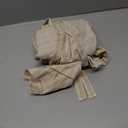 Jinchan Tie Top Linen Kitchen Curtains 36 Inches Striped Tier Curtains Farmhouse Modern Cafe Style Small Window Treatments Airy Light Filtering Rod Pocket for Living Room Bathroom 2 Panels Beige