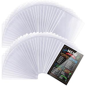 Henoyso 300 Pcs Clear Menu Sleeves 8.5 x 14 in Legal Size, Print Protectors