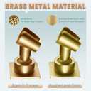 Shower Head Holder Handheld Shower Wand Holder Adjustable Shower Head Bracket Shower Wall Mount Holder, Brushed Brass/Gold Finish, Drill Free Glue Installation