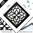 2 PCS Square Wall Mirror,Rustic Farmhouse Wall Mirrors,12 inch Small Mirror Art (style2 Black)