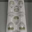 Nitial 6 Pcs Christmas Wine Glasses Set, 6.8 oz Festive Holiday Drinkware with Stem Wineglass Gift, Ideal for Red or White Wine at Christmas Dinners, New Years Family Party Gatherings (Holly Berry)