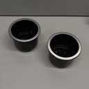 2PCS Car Cup Holder Insert, Black Plastic Couch Cup Holder Insert, Large Capacity Drop in Drink Can Holders Replacement Accessories, Universal for Car RV Boat Golf Cart