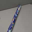WERNNSAI Happy Birthday Wrapping Paper Roll - 1 Roll 17”x 33 ft Boy Birthday Hat Wrapping Paper Baby Blue Gift Packing Supply Baby Shower Party Wrap Decor Favor, Reversible