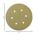 BHA 6" Inch 6 Hole Hook and Loop Sanding Discs for Orbital DA Sanders - 100 Pack (400 Grit)