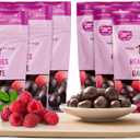 Tru Fru RASPBERRY PACK | 100% Freeze-Dried Fresh Raspberries Covered in Premium Dark Chocolate. 6ct-Pack Case, 4.2oz, 24 Servings (6-Raspberry) (EXP 12/31/2026)