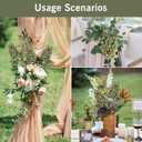 Ttranewsoo Green Hydrangea Artificial Flowers,Fake Fall Flowers Silk Hydrangea with Stems,Fall Faux DIY Floral for Table Vase,Hydrangeas Bouquet Indoor and Outdoor Decoration 24" Green 8pcs No Vase