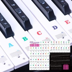 9 x Liquid Stands Piano Keyboard Stickers for 37/49/54/61/76/88 Keys Note Kids