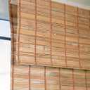 CHICOLOGY Bamboo Roman Shade, Cordless Light Filtering Woven Wood Window Treatment for Living Room, Dining Room, Kitchen & Office, Natural Bamboo Blinds for Boho Coastal Decor, Squirrel, 23"W x 48"H