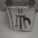 Moka Pot, 4 Cups (7.1 oz) Stovetop Espresso Maker, 304 Stainless Steel Moka Pot, Induction Compatible, Silver