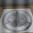 16.5" Chrome Crystal Chandeliers 4-Light Modern Drum Chandelier Flush Mount Round Ceiling Hanging Pendant Light Fixture for Kitchen Island Dining Room Foyer