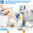 Toilet Stool for Adults, Seniors & Kids Height Adjustable Poop Stool & Toilet Foot Stool with Non-Slip Feet for Squatting Position Support, Bathroom Step Stool for Potty Training & Daily Use