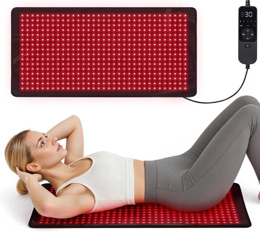 35" x 17" Red Light Therapy for Body - 660nm Red & 850nm Near Infrared NIR, Tri-Chip 1536 LEDs Therapy Mat