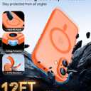 2 x CANSHN Magnetic for iPhone 17 Case, Upgraded [Full Camera Protection] [Compatible with Magsafe] [Translucent Matte] Shockproof Protective Phone Case for iPhone 17 - Orange