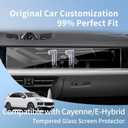 for 2025 Cayenne S/GTS Integrated Screen Protector for 2024-2026 Porsche Cayenne E-Hybrid AIO navigation 12.3"+10.9" Touchscreen Screen Tempered Glass Accessories HD Anti-Fingerprint