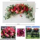 H&S BRIDAL Wedding Arch Flowers, 30 Inch Rustic Artificial Floral Swag for Door Lintel, Green Leaves Rose Peony Sunflowers Table Centerpieces Home Decoration