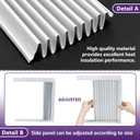 Mxclimate Window Air Conditioner Side Panels with Frame,Window AC Accordion Filler Curtain Kit, Adjustable Insulation Panels for Window AC Seal Replacement Screen (8,000 BTU)