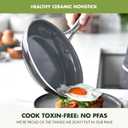 GreenPan Swift Healthy Ceramic Nonstick, 8" and 10" Frying Pan Skillet Set, Stainless Steel Handles, PFAS-Free, Dishwasher Safe, Oven Safe, Black