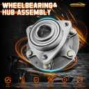 2PCS Rear Wheel Hub Assembly Pair FIT for 2013-2018 Ford Escape AWD Only, FIT for 2015-2019 Lincoln MKC AWD, Replace 512500 (AWD Splined Center)
