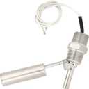 Liquid Water Level Sensor, Side Mounted Float Sensor Switch, Male Thread 1/2 NPT 304 Stainless Steel, Suitable for Liquids of Different Densities, Pressures and