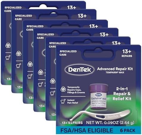 Dentek Temparin Max Repair Kit, 13+ Repairs, 2.64 Grams (Pack of 5)
