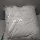 100% Organic Feather Down Comforter Full/Queen Size, Luxury Extra-Fluffy Duvet Insert, All Season Bed Comforter with Ultra-Soft Organic Cotton Case (90x90 Inch, Ivory White)