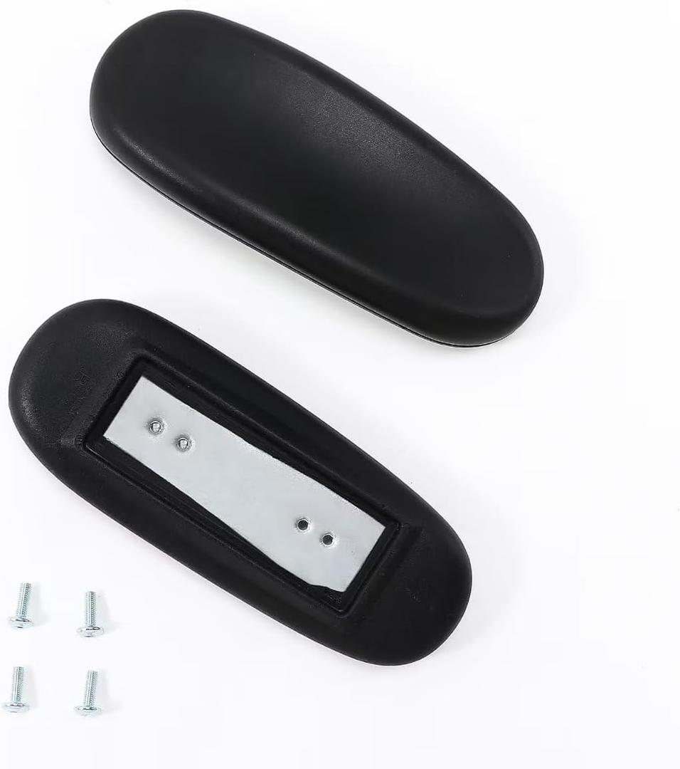 Office Chair Replacement Armrest Arm Rest Pads Caps Fit Univeral Desk Chair Arms 4" Mounting Hole with Mounting Hole Patterns Screws Black