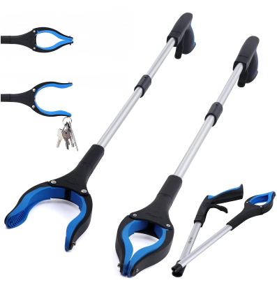 iMucci Grabber Reacher Tool, 32 Extra Long Handle Foldable Pick up Stick with Strong Grip Magnetic, Anti-Slip Claw, Trash Grabber Tool, Hand Grabber Reaching Aids, Arm Extension