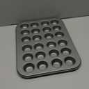 Cooking Light Mini Muffin Pan Carbon Steel Quick Release Coating, Non-Stick Bakeware, Heavy Duty Performance, 24-Cup, Gray