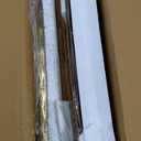 Signature Design by Ashley Ryandale | Contemporary Accent Table  Glass Top, Aluminum Frame & Marble Shelf, Antique Brass Finish