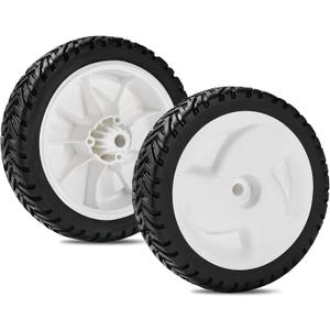 105-1814 Front Wheels for Toro Mower 20005 20017, 8" Drive Wheel Assembly for Toro 22" Recycler, Lawn Mower Wheel Replaces for Toro 105-1814 14424 Front/Rear Wheel 8" 3/4" 1/2" (Set of 2)