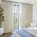 100 Inch Wide Pinch Pleated Extra Wide Curtain Panels 90 Inches Long for Patio Sliding Glass Door Hooks Rings Semi Sheer Beige Linen Privacy 90 Inch Length for Living Room 100x90 1 Panel Oatmeal