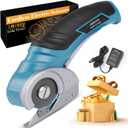 Cardboard Cutter Cordless Electric Scissors - Mens Valentines Day Gifts for Him Electric Box Cutter for Cardboard Recycling, Heavy Duty Carpet Cutting Tool for Plastic, Box, Leather (Dark Blue)