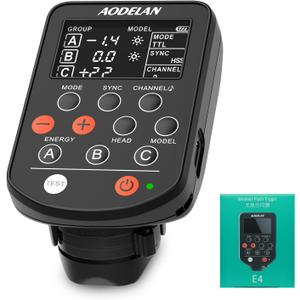 AODELAN E4 Flash Trigger Flash Transmitter for Canon Cameras, TTL1/8000s HSS, Replaces Profoto Air Remote TTL, Compatible for Profoto A1, D2, Pro-10, B10