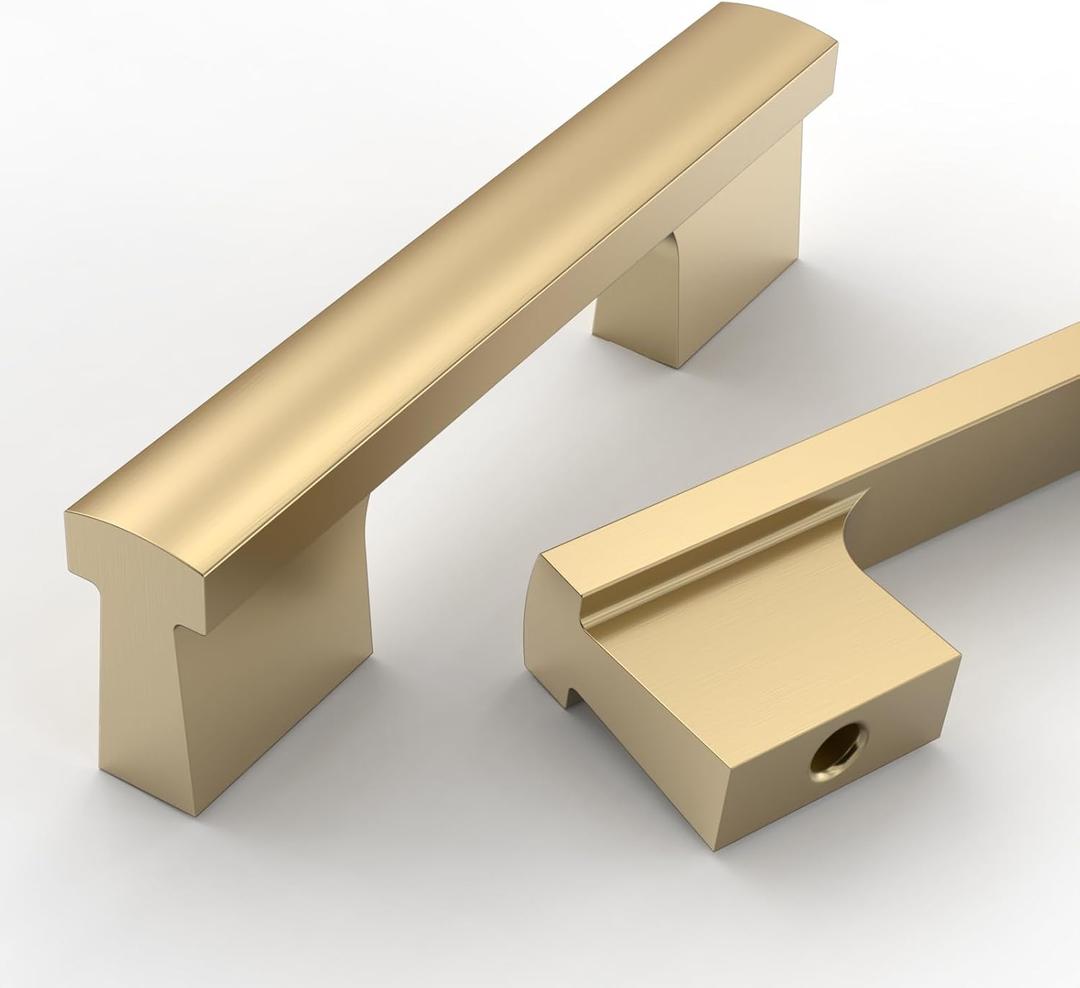 Asidrama 10 Pack 3 Inch(76mm) Champagne Bronze Cabinet pulls Kitchen Cabinet Handles, Kitchen Cabinet Hardware for Cupboard Drawer Pulls