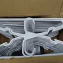 NEATERIZE Clothes Hangers Plastic 100 Pack for Adults - Plastic Hangers, The Perfect Coat Hanger and Space Saving Clothes Hangers for Closet - White Hangers