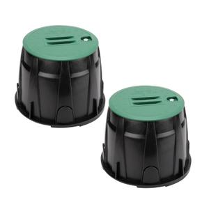 2 Pcs Electrical Splice Box, 10'' Diameter Underground Electrical Junction Box, Sprinkler Valve Boxes for Garden Farm, Inground Electrical Box for Outdoor Electrical Wiring Splices (10In 2Pcs)