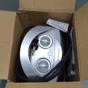 Amazon Basics Ceramic Space Heater, Portable Indoor Heating Solution, With Overheat and Tip-Over Protection, Thermostat, Non-Oscillating, 1500W, Fast Heating, 7.52"D x 6.34"W x 9.45"H, Silver