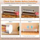 3FT Baseboard Heater Cover, Galvanized Steel Decorative Baseboard Heater Covers with End Caps, Easy Slip-On Baseboard Covers for Heaters, Fits Hydronic & Electric Systems