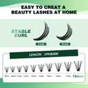 KEYYOU Lash Clusters 300pcs Individual Lashes, 40D 0.07D Curl 12mm DIY Eyelash Extension, Soft & Natural Volume Cluster Lashes with Large Tray