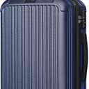 LIGHT FLIGHT Carry On Luggage 22x14x9 Airline Approved, Durable Hard Shell Carry On Suitcases with Wheels, Expandable Hardside Lightweight Travel Luggage with TSA Lock 20 Inch Carry on, Dark Blue