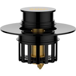 Universal 2 in 1 Bathtub Drain Stopper Bathtub Drain Hair CatcherPop-up Tub Stopper with Effective Filter Basket, Anti-Clogging Bathtub Drain Plug Bath Tub Stoppers for 1-1/2 to 1-3/4"" (Black)