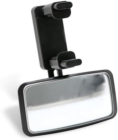 lekiliky Baby Car Mirror - Wide Angle Convex Clip-on Design, 360° Adjustable Wide-view Infant & Rear Passengers Monitoring Tool, Universal for Most Cars, Trucks, SUVs (Black)