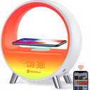 Dekala 5G Arches Gradual Sunrise Alarm Clock with Wireless Charging Sunset White Noise Sleep Sound Machine Bluetooth Speaker with Night Light for Adults Touch/ App/ Button Control Support 2.4G 5G WiFi