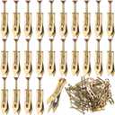 PAGOW 80 Pcs Self-Drilling Anchors, 2024 Upgraded Ancors and Screws for Heavy Duty, Metal Screw Anchors Kit, No Drill and Holes in Wall (40 Pcs Steel Anchors 0.47"x1.56" + 40 Pcs Zinc Screws) (Gold)