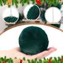 15 Pcs 3.54 in Christmas Dark Green Ball Ornaments for Xmas Tree Large Soft Faux Fur Hanging Pom Pom Furry Ball Ornaments for Vintage Christmas Home Fireplace Mantel Holiday Party Decor